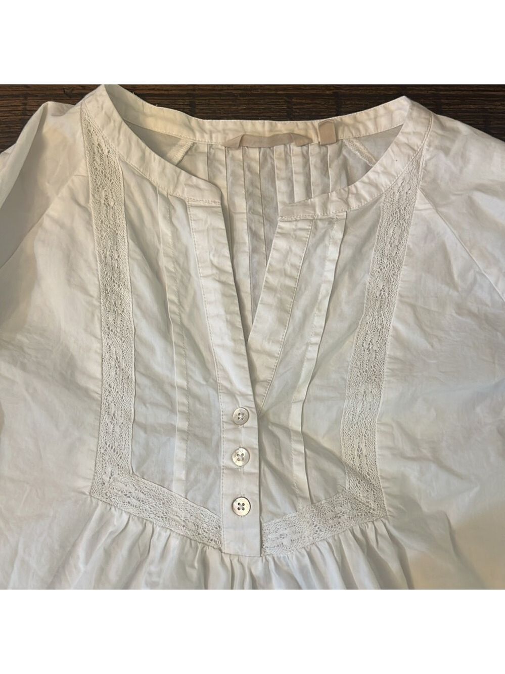 Soft Surroundings Flora Eterna White Embroidered Cut Out Tunic Size Large EUC - Picture 7 of 11
